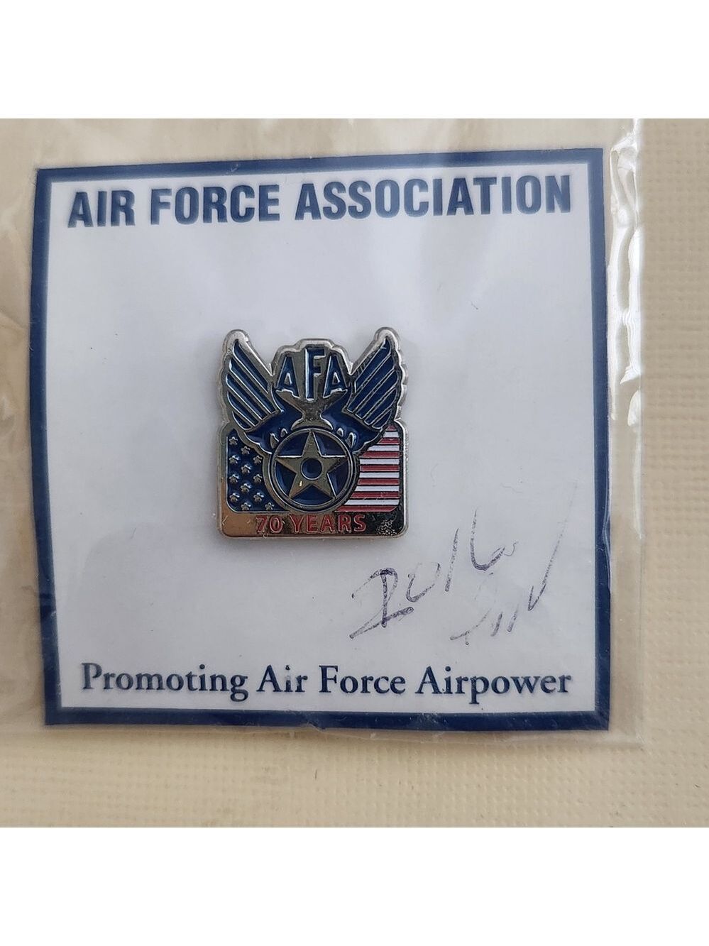 New In Package Air Force Association Lapel Hat Pin 70 Year Anniversary Airpower